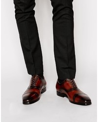 dunkelrote Leder Oxford Schuhe von Aldo