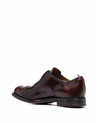 dunkelrote Leder Oxford Schuhe von Officine Creative