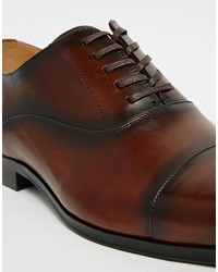 dunkelrote Leder Oxford Schuhe von Aldo