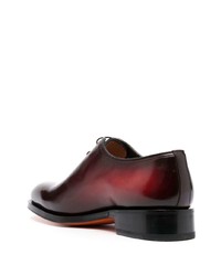 dunkelrote Leder Oxford Schuhe von Santoni