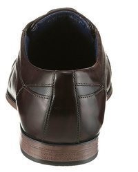 dunkelrote Leder Oxford Schuhe von Bugatti