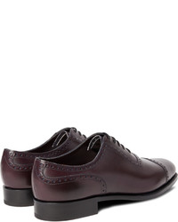 dunkelrote Leder Oxford Schuhe von Edward Green