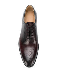 dunkelrote Leder Oxford Schuhe von Kiton