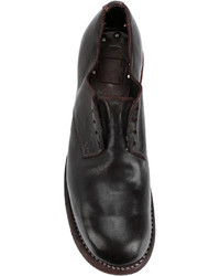 dunkelrote Leder Oxford Schuhe von Guidi