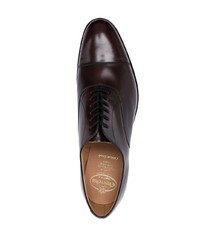 dunkelrote Leder Oxford Schuhe von Church's