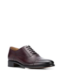 dunkelrote Leder Oxford Schuhe von Scarosso