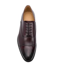 dunkelrote Leder Oxford Schuhe von Scarosso