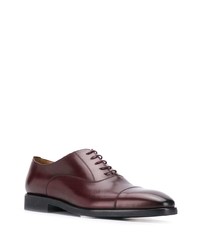 dunkelrote Leder Oxford Schuhe von Corneliani