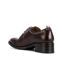 dunkelrote Leder Oxford Schuhe von Officine Creative