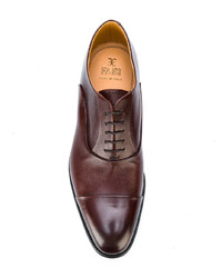 dunkelrote Leder Oxford Schuhe von Fabi