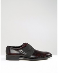 dunkelrote Leder Oxford Schuhe von Asos