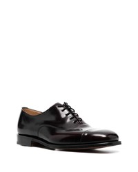 dunkelrote Leder Oxford Schuhe von Church's