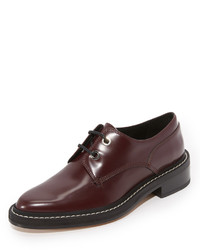 dunkelrote Leder Oxford Schuhe von Rag & Bone
