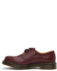 dunkelrote Leder Oxford Schuhe von Dr. Martens