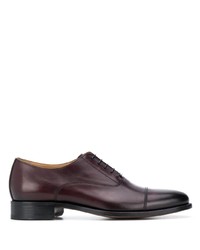 dunkelrote Leder Oxford Schuhe von Scarosso