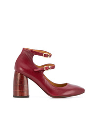 dunkelrote Leder Pumps von Chie Mihara