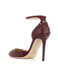 dunkelrote Leder Pumps von Jimmy Choo