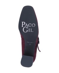 dunkelrote Leder Pumps von Paco Gil