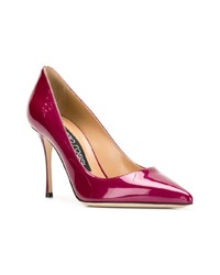 dunkelrote Leder Pumps von Sergio Rossi