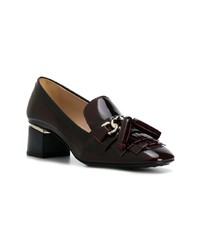 dunkelrote Leder Pumps von Tod's