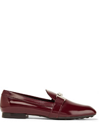 dunkelrote Leder Slipper von Tod's