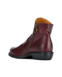 dunkelrote Leder Stiefeletten von Fiorentini+Baker