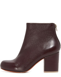 dunkelrote Leder Stiefeletten von Rachel Comey