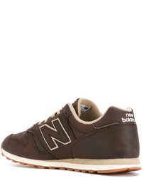 dunkelrote Leder Turnschuhe von New Balance