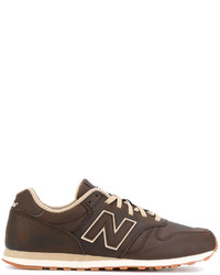 dunkelrote Leder Turnschuhe von New Balance