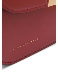 dunkelrote Leder Umhängetasche von Victoria Beckham