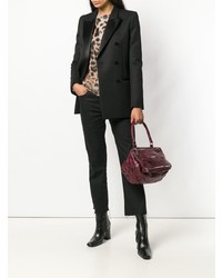 dunkelrote Leder Umhängetasche von Givenchy