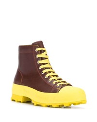 dunkelrote Lederarbeitsstiefel von CamperLab