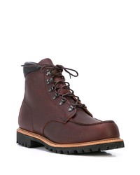 dunkelrote Lederarbeitsstiefel von Red Wing Shoes