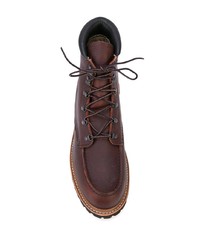 dunkelrote Lederarbeitsstiefel von Red Wing Shoes