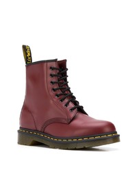 dunkelrote Lederfreizeitstiefel von Dr. Martens