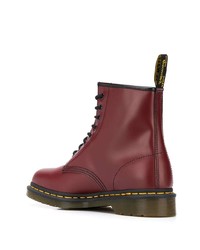 dunkelrote Lederfreizeitstiefel von Dr. Martens