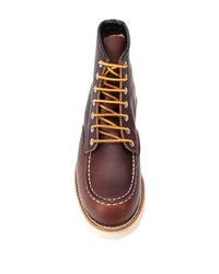 dunkelrote Lederfreizeitstiefel von Red Wing Shoes