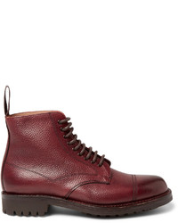 dunkelrote Lederstiefel von Cheaney