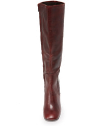 dunkelrote Lederstiefel von Free People