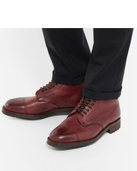 dunkelrote Lederstiefel von Cheaney