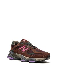 dunkelrote niedrige Sneakers von New Balance