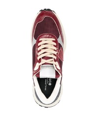 dunkelrote niedrige Sneakers von Philippe Model Paris