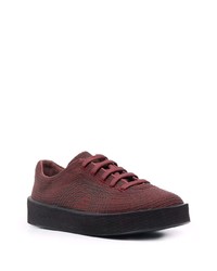 dunkelrote niedrige Sneakers von Camper