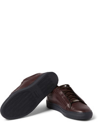 dunkelrote niedrige Sneakers von Brioni