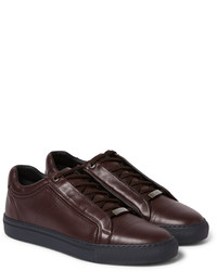 dunkelrote niedrige Sneakers von Brioni