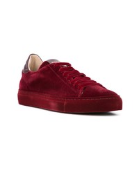 dunkelrote niedrige Sneakers von Sergio Amaranti