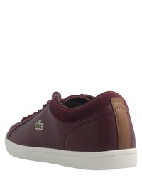 dunkelrote niedrige Sneakers von Lacoste