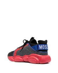 dunkelrote niedrige Sneakers von Moschino