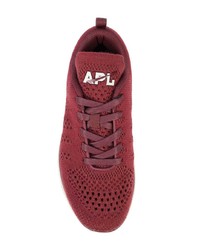 dunkelrote niedrige Sneakers von Apl