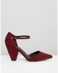 dunkelrote Pumps von Asos